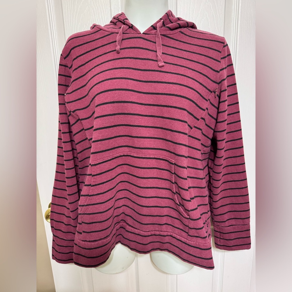 Motherhood Maternity Nursing Hoodie Striped Breastfeeding Sz XL